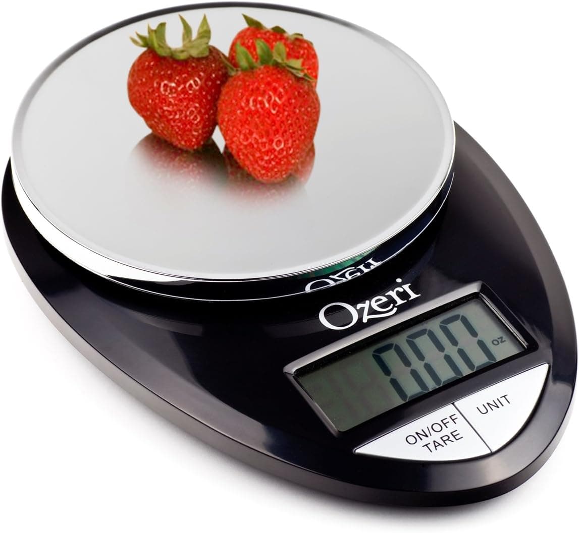 Balança digital Ozeri Pro — 1 g a 5,4 kg (Stylish Black)